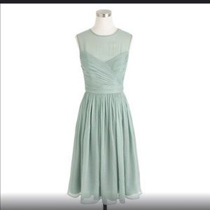 J Crew Silk Chiffon Bridesmaid Dress
